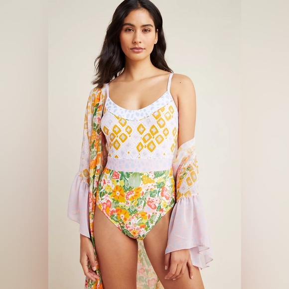 Anthropologie Alja Horvat Tartini One-Piece Swimsuit size Small NWT